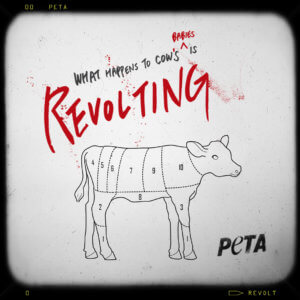 PETA Revolt! anti-dairy social images