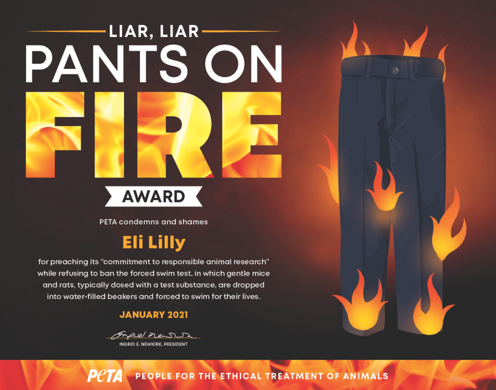 https://headlines.peta.org/wp-content/uploads/2021/02/Pants-on-Fire-Award-Eli-Lily-1024x805.png