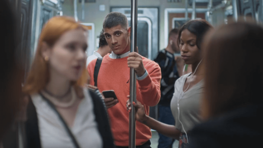 a man on a subway