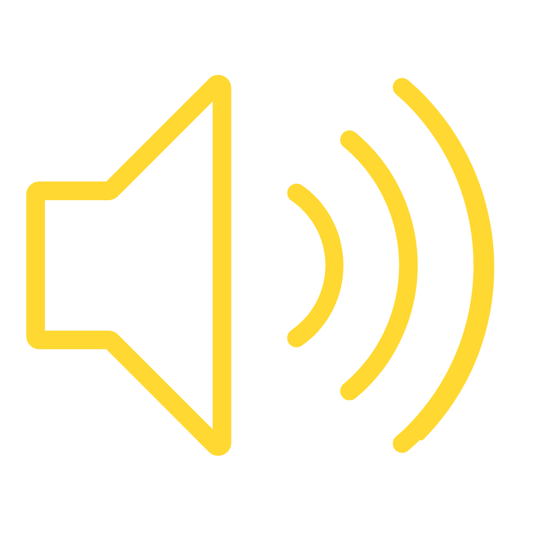 A yellow speaker icon