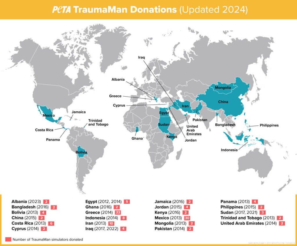 TraumaMan Donation Map