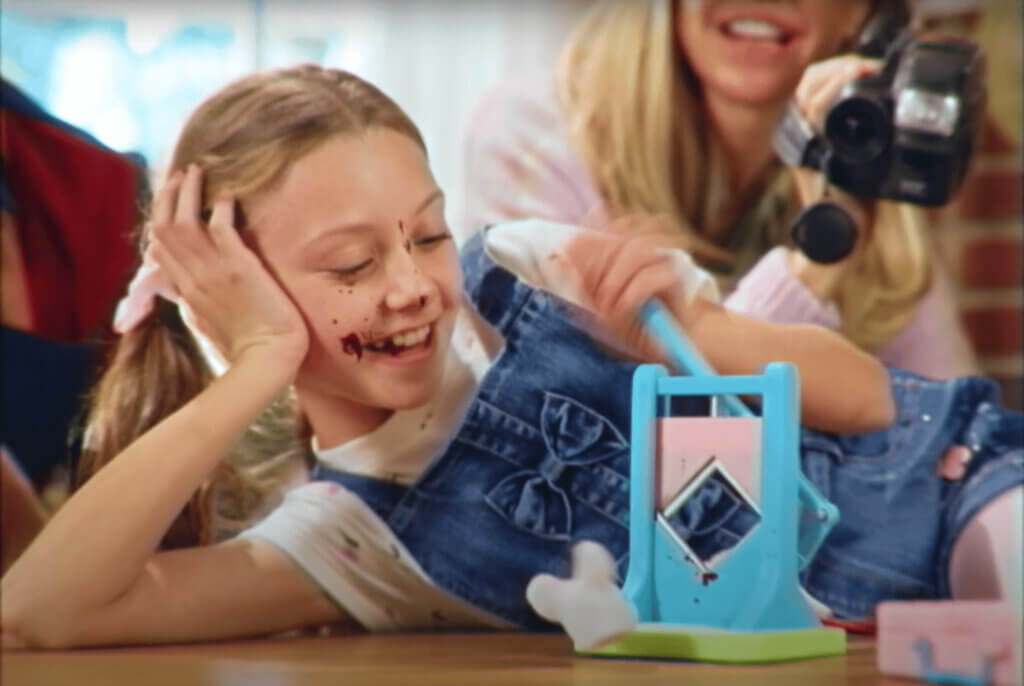 screenshot from peta's "my first lab animal" toy commercial